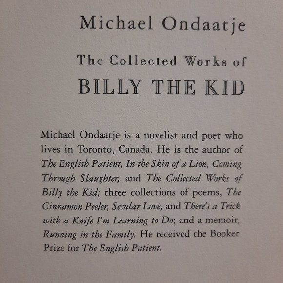 Softcover Book, "The Collected Works of Billy the Kid" by Michael Ondaatje - Picture 3 of 5